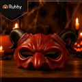 Diabolská maska s rohmi Ruhhy 26123 čert, červená Ďábelská maska s rohy Ruhhy 26123 čert, červená
