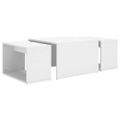 vidaXL Zasúvacie stolíky 3 ks, biele 60x60x38 cm, kompozitné drevo