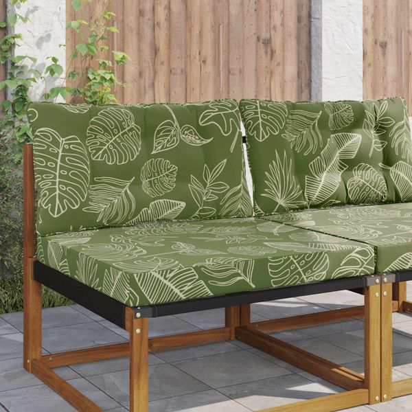 vidaXL Vankúš na vonkajšiu pohovku 2 pcs Design s listami Polyester