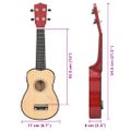 vidaXL Sopránové ukulele s taškou pre deti, prírodné 21"