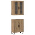 vidaXL Highboard 2 ks dub artisan 69,5 x 34 x 180 cm Kompozitné drevo