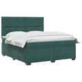 vidaXL Posteľ boxspring s matracom Tmavozelená 140 x 190 cm Zamat