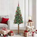 vidaXL Úzky vianočný stromček Zelená 150 cm