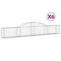 vidaXL Oblúkový gabiónový kôš 6 ks 300x30x40/60 cm pozinkované železo