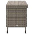 vidaXL záhradný úložný box s kolieskami sivý 110x55x73 cm polyratan