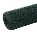vidaXL Drôtené pletivo oceľ potiahnutá PVC 25x1,5 m zelené