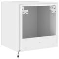 vidaXL TV nástenné skrinky s LED svetlami 2 ks biele 40,5x35x40 cm