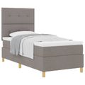 vidaXL Posteľ s pružinovým rámom Sivohnedá 90 x 200 cm látka
