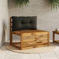vidaXL Vankúš na chrbát PUTTEN 100% polyester Čierna 70 x 40 x 10 cm