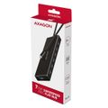 AXAGON HUE-F7C, 7x USB 3.2 Gen 1 ALU FLAT CHARGING hub, micro USB nap. konektor, kabel USB-C 30cm USB Hub, externí, 7x USB 3.0, 0,3m, hliníkové telo, cerný