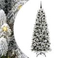 vidaXL Umelý vianočný stromček Biela 180 cm PVC a plast a oceľ a PE