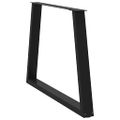 vidaXL Nohy k jedálenskému stolu v tvare V, 2 ks, čierne, 100 x (72-73,3) cm, oceľ