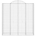 vidaXL Oblúkový gabionový kôš 7 ks 200x50x200/220cm pozinkované železo