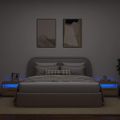 vidaXL Nočný stolík s LED svetlami, dubový remeselník, 60x35x40 cm, umelé drevo