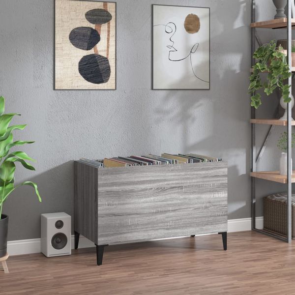 vidaXL Skrinka na platne sivá sonoma 74,5x38x48 cm kompozitné drevo