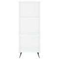 vidaXL Vysoká skrinka lesklá biela 34,5x32,5x180 cm spracované drevo