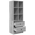 vidaXL Highboard so zásuvkou Sivý Sonoma 45,5 x 34 x 127 cm