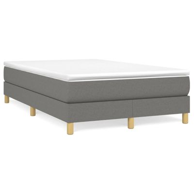 vidaXL Boxspring posteľ s matracom, tmavosivá 120x190 cm, látka