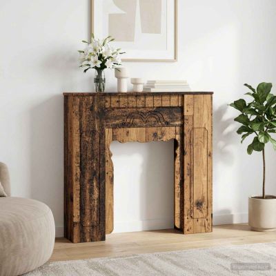 vidaXL Rám krbu Staré drevo 93 x 20 x 89 cm Kompozitné drevo