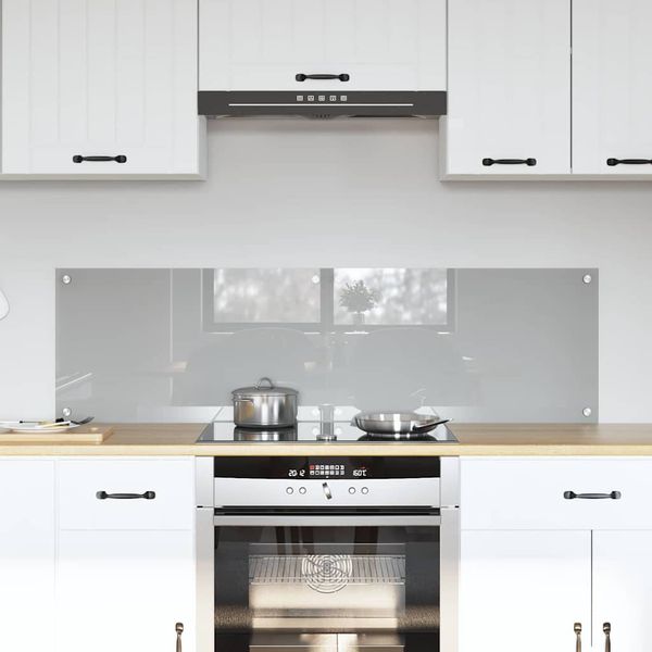 vidaXL Kuchynský obklad 2 pcs Svetlosivá 70 x 40 cm tvrdené sklo
