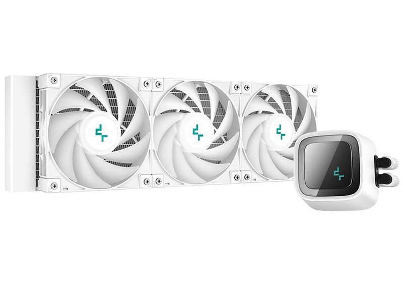DEEPCOOL vodný chladič LS720 / 3x120 mm fan / ARGB / Intel i AMD / biela Vodné chladenie, pre CPU, pre Intel i AMD, 3x 120mm ARGB ventilátor, socket 2066, 2011-3, 2011, 1700, 1200, 115x, sTRX4, sTR4, AM5,