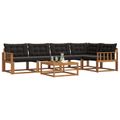 vidaXL Záhradná súprava gaučov 6 ks Prírodná a čierna