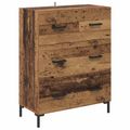 vidaXL Servírovacia skriňa Staré drevo 69,5 x 34 x 90 cm