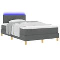 vidaXL LED box s pružinami s LED pásikmi Tmavo šedá 120 x 190 cm látka