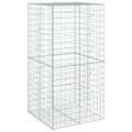 vidaXL Gabiónový kôš s krytom 100x100x200 cm pozinkované železo