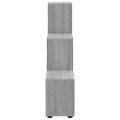 vidaXL Knižnica v tvare schodov sivý dub sonoma 107cm spracované drevo