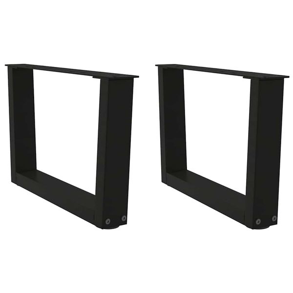 vidaXL Nohy konferenčného stolíka v tvare V, 2 ks, čierne, 60 x (30-31,3) cm, oceľové
