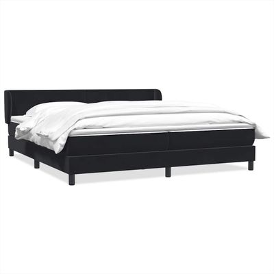 vidaXL Posteľný rám boxsping s matracmi čierna 200x220 cm zamat