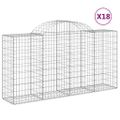 vidaXL Oblúkové gabiónové koše 18 ks 200x50x100/120cm pozinkov. železo