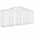 vidaXL Oblúkové gabionové koše 8 ks 200x30x80/100cm pozinkované železo