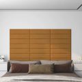 vidaXL Nástenné panely 12 ks hnedé 60x15 cm zamat 1,08 m²