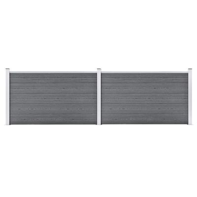 vidaXL Záhradný plot, WPC 353x106 cm, sivý