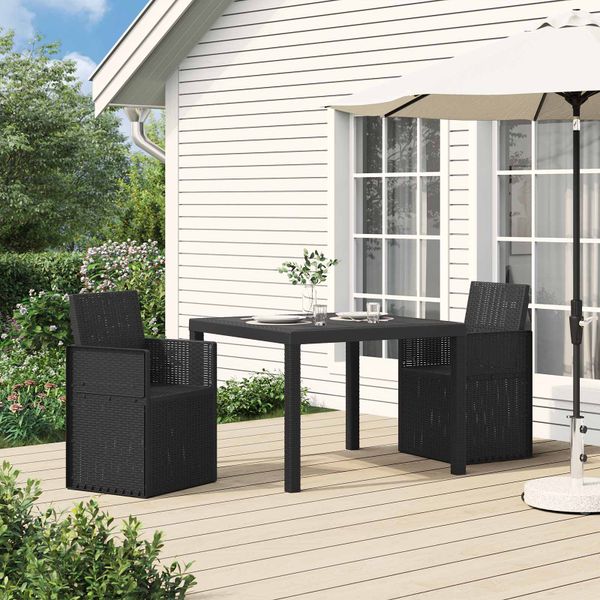 vidaXL Záhradné jedálenské stoličky 2 pcs Antracit 53 x 47 x 88,5 cm