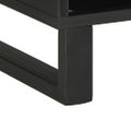 vidaXL TV skrinka, čierna 100x33x46 cm, mangový masív