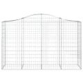 vidaXL Oblúkové gabionové koše 13 ks 200x50x120/140 cm pozink. železo