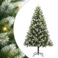 vidaXL Umelý vianočný stromček s umelým snehom 300 LED Teplá biela