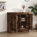 vidaXL Komoda dymový dub 70x35,5x67,5 cm spracované drevo