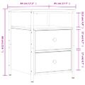 vidaXL Nočné stolíky 2 ks čierne 44x45x60 cm kompozitné drevo