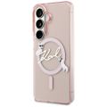 Karl Lagerfeld puzdro IML KC Script MagSafe pre Samsung Galaxy S26 ružová