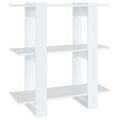 vidaXL Knižnica/deliaca stena biela 80x30x87 cm