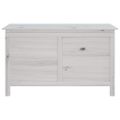 vidaXL Záhradný úložný box biely 99x49,5x58,5 cm masívne jedľové drevo