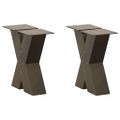 vidaXL Nohy konferenčného stolíka v tvare X, 2 ks, prírodná oceľ, 40 x (30-31) cm, oceľ
