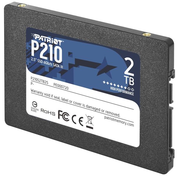 PATRIOT P210 2TB SSD / 2,5" / Interný / SATA 6GB/s / 7mm SSD disk, interný, 2TB, 2,5", SATA III, 7mm