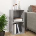 vidaXL Úložný box na vinyly, lesklý sivý 71x34x36 cm, kompozitné drevo