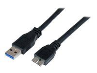 USB 3 Micro B kábel - 1x USB A (samec), 1x USB Micro B (samec) - čierny (USB3CAUB1M) - Kábel USB - Micro-USB typu B (samec) do USB typ A (samec) - USB 3.0 - 1 m - čierna - pre P/N: DKT30CVAGPD, HB30A4AIB, HB30AM4AB, HB31C2A2CME, HB31C3A1CME, ST7C51224, ST7C51224EU