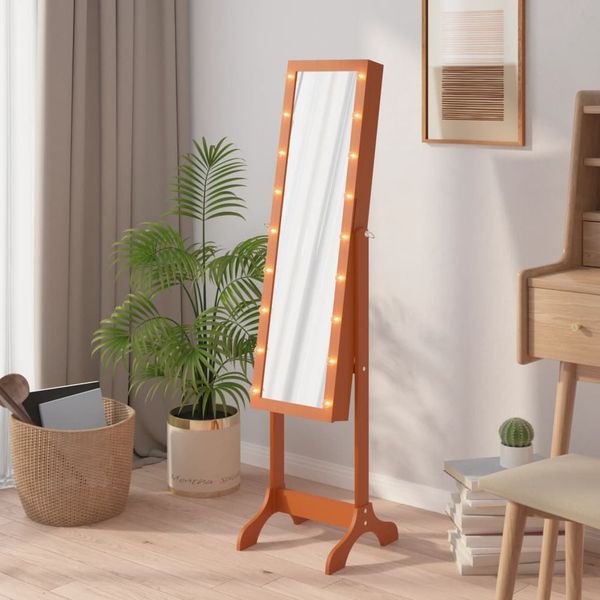 vidaXL Voľne stojace zrkadlo s LED 34x37x146 cm